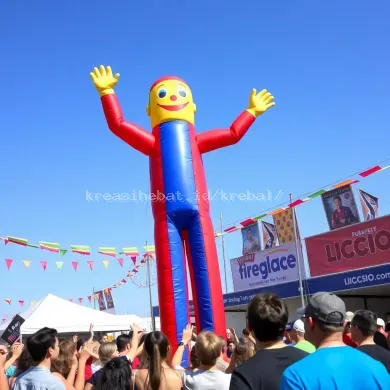 Seru! Promosi Toko di Jogja Pakai Balon Sky Dancer